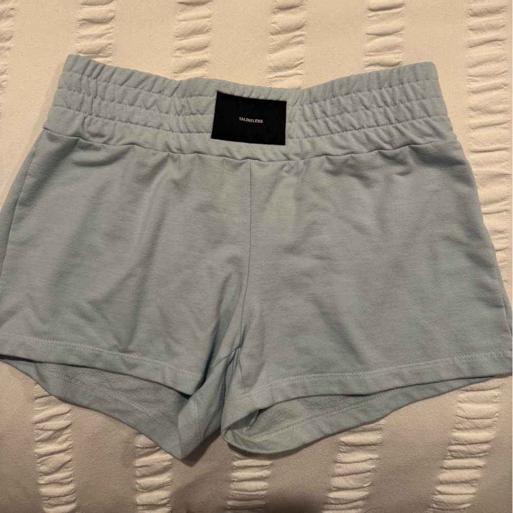 TALENTLESS Women's Athletic Shorts in Soft Blue